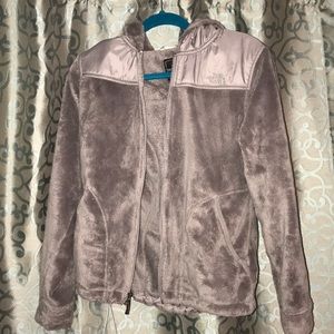 Grey hooded North Face